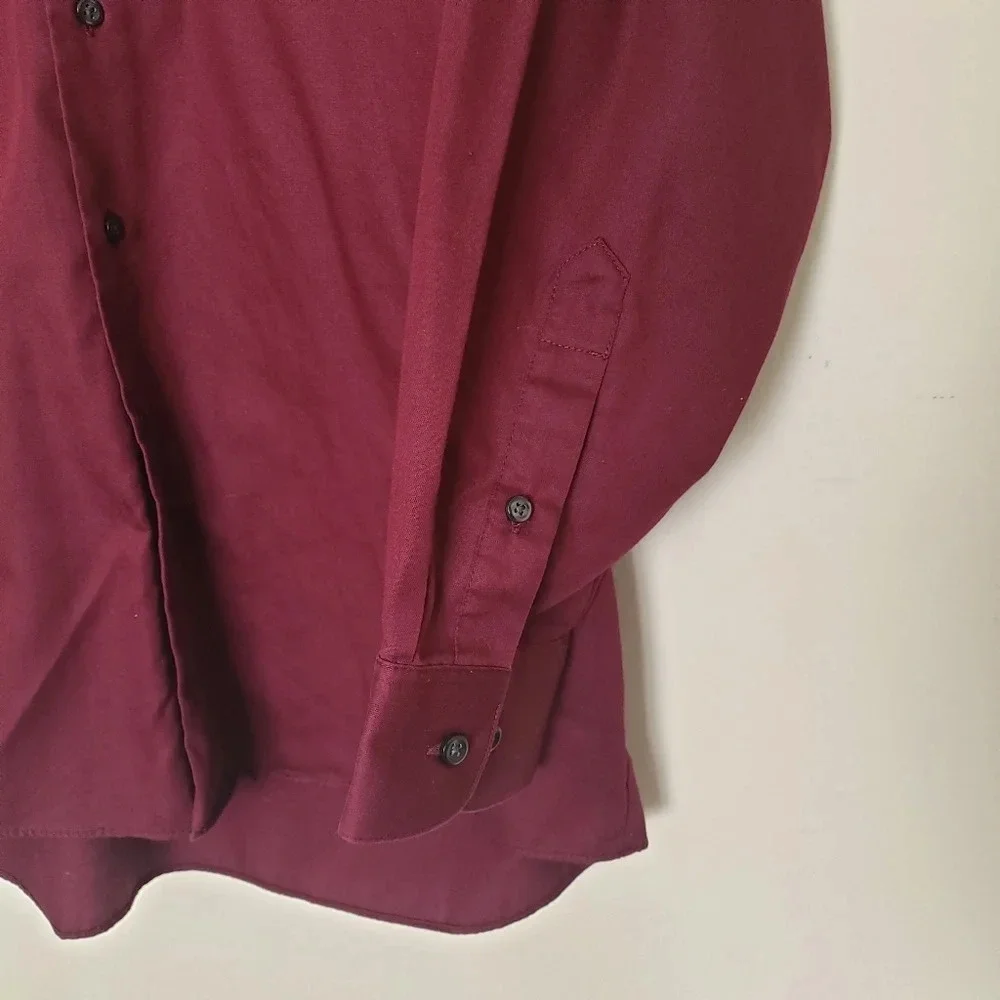 Van Heusen Burgundy Button Down Top